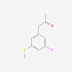 molecular formula C10H11IOS B14044016 1-(3-Iodo-5-(methylthio)phenyl)propan-2-one 