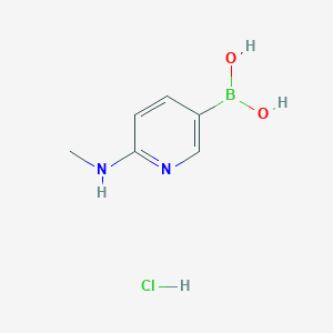 molecular formula C6H10BClN2O2 B1404403 6-(甲基氨基)吡啶-3-基硼酸盐酸盐 CAS No. 265664-53-7