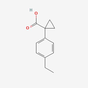 molecular formula C12H14O2 B1404404 1-(4-乙基苯基)环丙烷-1-甲酸 CAS No. 1314763-74-0