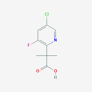 molecular formula C9H9ClFNO2 B14044051 2-(5-Chloro-3-fluoropyridin-2-YL)-2-methylpropanoic acid 