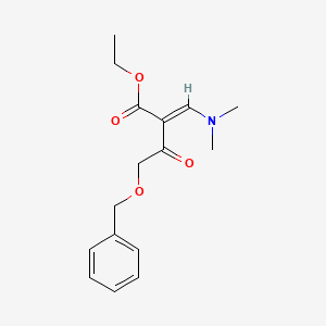molecular formula C16H21NO4 B1404406 4-苄氧基-2-二甲氨基亚甲基-3-氧代丁酸乙酯 CAS No. 727382-68-5