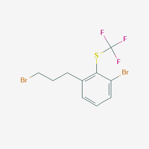 molecular formula C10H9Br2F3S B14044063 1-Bromo-3-(3-bromopropyl)-2-(trifluoromethylthio)benzene 