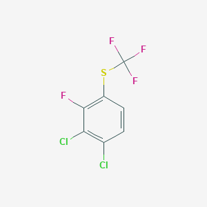 molecular formula C7H2Cl2F4S B14044080 1,2-Dichloro-3-fluoro-4-(trifluoromethylthio)benzene 