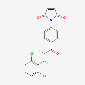molecular formula C19H11Cl2NO3 B1404413 1-{4-[(2E)-3-(2,6-二氯苯基)丙-2-烯酰]苯基}-1H-吡咯-2,5-二酮 CAS No. 1365988-74-4