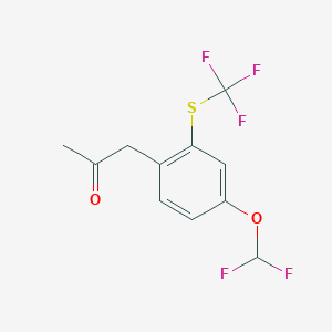 1-(4-(Difluoromethoxy)-2-(trifluoromethylthio)phenyl)propan-2-one