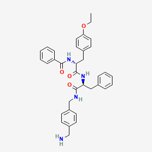 molecular formula C35H38N4O4 B14044167 N-((R)-1-(((S)-1-((4-(Aminomethyl)benzyl)amino)-1-oxo-3-phenylpropan-2-yl)amino)-3-(4-ethoxyphenyl)-1-oxopropan-2-yl)benzamide 