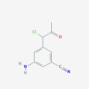 molecular formula C10H9ClN2O B14044182 1-(3-Amino-5-cyanophenyl)-1-chloropropan-2-one 