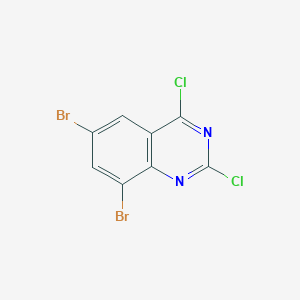 molecular formula C8H2Br2Cl2N2 B14044221 6,8-Dibromo-2,4-dichloroquinazoline 