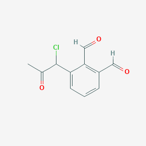 molecular formula C11H9ClO3 B14044265 1-Chloro-1-(2,3-diformylphenyl)propan-2-one 