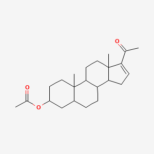 molecular formula C23H34O3 B14044274 (17-acetyl-10,13-dimethyl-2,3,4,5,6,7,8,9,11,12,14,15-dodecahydro-1H-cyclopenta[a]phenanthren-3-yl) acetate CAS No. 51020-48-5