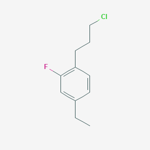 molecular formula C11H14ClF B14044367 1-(3-Chloropropyl)-4-ethyl-2-fluorobenzene 