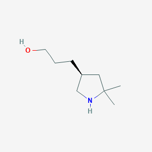 (S)-3-(5,5-Dimethylpyrrolidin-3-yl)propan-1-ol