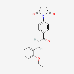molecular formula C21H17NO4 B1404438 1-{4-[(2E)-3-(2-Ethoxyphenyl)prop-2-enoyl]phenyl}-1H-pyrrole-2,5-dione CAS No. 1365988-72-2