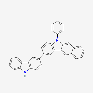 molecular formula C34H22N2 B14044393 2-(9H-Carbazol-3-yl)-5-phenyl-5H-benzo[b]carbazole 