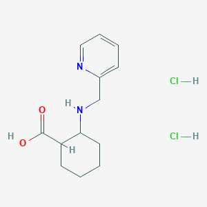 molecular formula C13H20Cl2N2O2 B14044405 2-[(Pyridin-2-ylmethyl)amino]cyclohexanecarboxylic acid dihydrochloride 