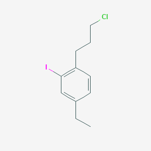 molecular formula C11H14ClI B14044439 1-(3-Chloropropyl)-4-ethyl-2-iodobenzene 