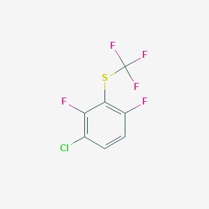 molecular formula C7H2ClF5S B14044469 1-Chloro-2,4-difluoro-3-(trifluoromethylthio)benzene 