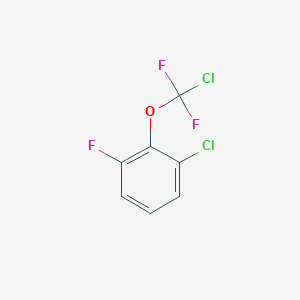 molecular formula C7H3Cl2F3O B1404447 1-Chloro-2-[chloro(difluoro)-methoxy]-3-fluoro-benzene CAS No. 1404193-94-7