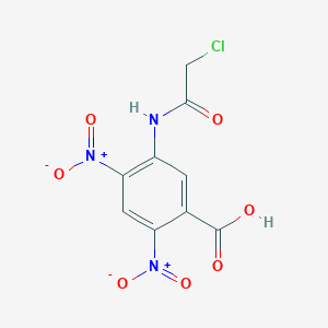 molecular formula C9H6ClN3O7 B1404448 5-[(Chloroacetyl)amino]-2,4-dinitrobenzoic acid CAS No. 1365963-13-8