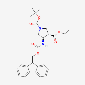 (3S,4R)-1-Boc-4-(fmoc-amino)pyrrolidine-3-carboxylic acid ethyl ester