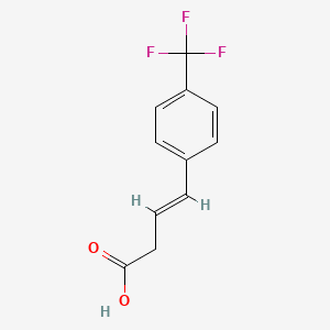 molecular formula C11H9F3O2 B14044523 (E)-4-[4-(Trifluoromethyl)phenyl]-3-butenoic acid 