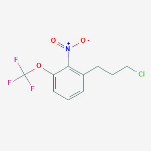 molecular formula C10H9ClF3NO3 B14044528 1-(3-Chloropropyl)-2-nitro-3-(trifluoromethoxy)benzene 