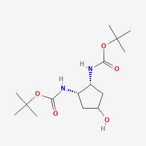 Di-tert-butyl ((1R,2S)-4-hydroxycyclopentane-1,2-diyl)dicarbamate