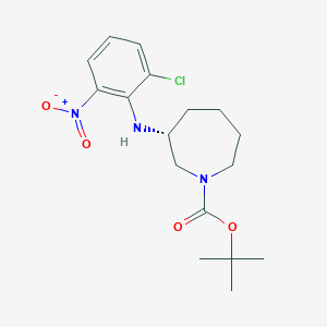 molecular formula C17H24ClN3O4 B14044542 Tert-butyl (R)-3-((2-chloro-6-nitrophenyl)amino)azepane-1-carboxylate 