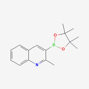 molecular formula C16H20BNO2 B14044554 2-Methyl-3-(4,4,5,5-tetramethyl-1,3,2-dioxaborolan-2-yl)quinoline 