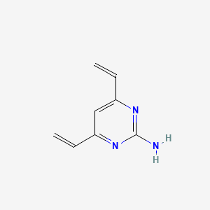 molecular formula C8H9N3 B14044562 4,6-Divinylpyrimidin-2-amine 