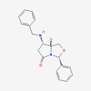 molecular formula C19H20N2O2 B14044567 (3R,7S,7AR)-7-(Benzylamino)-3-phenyltetrahydropyrrolo[1,2-C]oxazol-5(3H)-one 