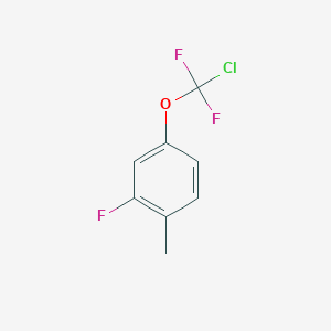 molecular formula C8H6ClF3O B1404457 4-[Chloro(difluoro)methoxy]-2-fluoro-1-methyl-benzene CAS No. 1404193-90-3