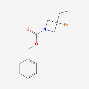 molecular formula C13H16BrNO2 B14044610 Benzyl 3-bromo-3-ethylazetidine-1-carboxylate 