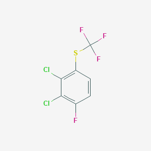 molecular formula C7H2Cl2F4S B14044646 1,2-Dichloro-3-fluoro-6-(trifluoromethylthio)benzene 