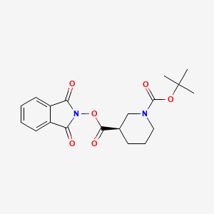 molecular formula C19H22N2O6 B14044648 (R)-1-tert-Butyl 3-(1,3-dioxoisoindolin-2-yl) piperidine-1,3-dicarboxylate 