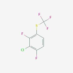 molecular formula C7H2ClF5S B14044650 1-Chloro-2,6-difluoro-3-(trifluoromethylthio)benzene 