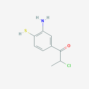 1-(3-Amino-4-mercaptophenyl)-2-chloropropan-1-one