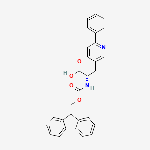 molecular formula C29H24N2O4 B14044664 (S)-2-((((9H-Fluoren-9-yl)methoxy)carbonyl)amino)-3-(6-phenylpyridin-3-yl)propanoic acid 