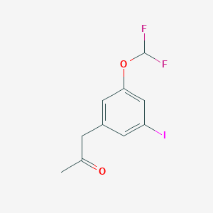 molecular formula C10H9F2IO2 B14044672 1-(3-(Difluoromethoxy)-5-iodophenyl)propan-2-one 