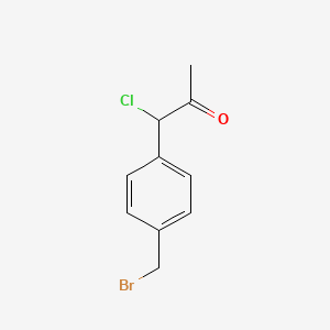 molecular formula C10H10BrClO B14044706 1-(4-(Bromomethyl)phenyl)-1-chloropropan-2-one 