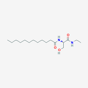 molecular formula C17H34N2O3 B14044717 (S)-N-(1-(Ethylamino)-3-hydroxy-1-oxopropan-2-yl)dodecanamide 