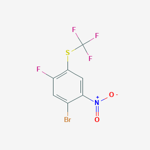 molecular formula C7H2BrF4NO2S B14044734 1-Bromo-5-fluoro-2-nitro-4-(trifluoromethylthio)benzene 