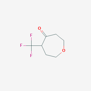 molecular formula C7H9F3O2 B1404475 5-(三氟甲基)氧杂环戊酮 CAS No. 1344733-56-7