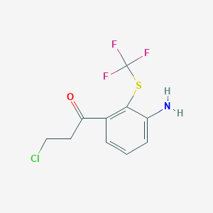 1-(3-Amino-2-(trifluoromethylthio)phenyl)-3-chloropropan-1-one