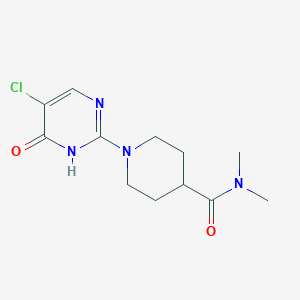 molecular formula C12H17ClN4O2 B14044768 1-(5-chloro-4-hydroxypyrimidin-2-yl)-N,N-dimethylpiperidine-4-carboxamide 