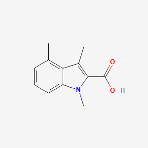 molecular formula C12H13NO2 B1404482 1,3,4-三甲基-1H-吲哚-2-羧酸 CAS No. 1417358-40-7