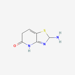 molecular formula C6H7N3OS B14044833 2-Amino-2,3-dihydrothiazolo[4,5-b]pyridin-5(6H)-one 