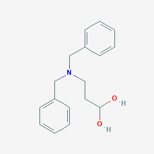 molecular formula C17H21NO2 B14044849 3-(Dibenzylamino)propane-1,1-diol 