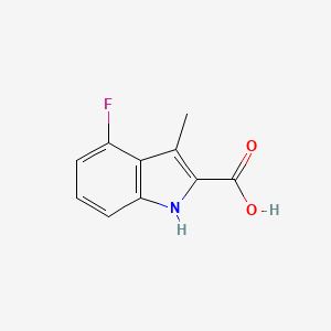 molecular formula C10H8FNO2 B1404486 4-氟-3-甲基-1H-吲哚-2-羧酸 CAS No. 1417357-90-4