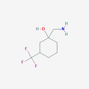 molecular formula C8H14F3NO B14044874 1-(Aminomethyl)-3-(trifluoromethyl)cyclohexan-1-ol 